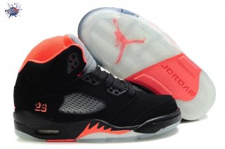 Meilleures Air Jordan 5 Noir Rose Enfant