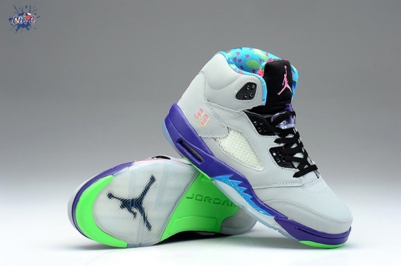 Meilleures Air Jordan 5 Pourpre Gris