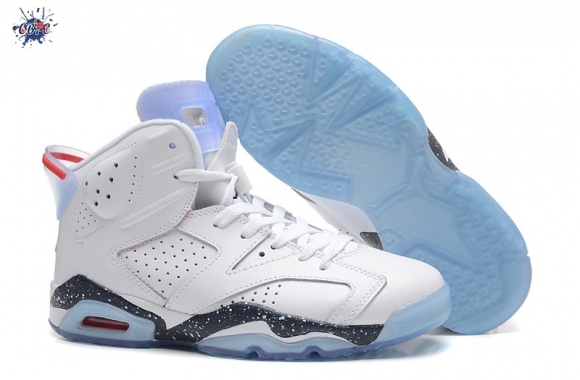 Meilleures Air Jordan 6 Blanc Clair Bleu