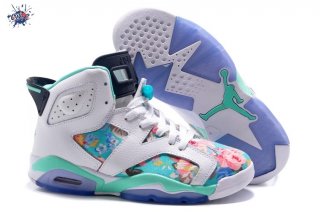 Meilleures Air Jordan 6 Blanc Vert Pourpre