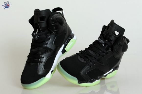 Meilleures Air Jordan 6 lack Blanc Fluorescent Vert