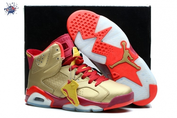 Meilleures Air Jordan 6 Rouge Or