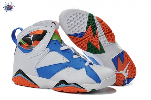 Meilleures Air Jordan 7 Blanc Orange Bleu