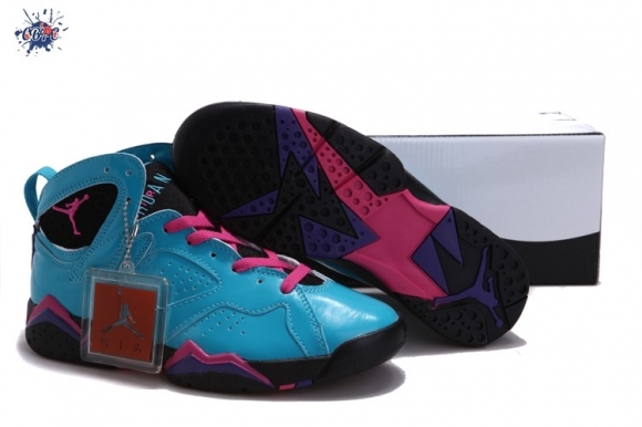 Meilleures Air Jordan 7 Bleu Rose Pourpre