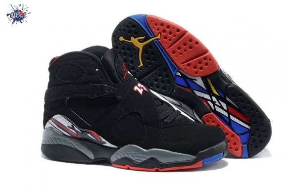 Meilleures Air Jordan 8 Noir Gris Rouge