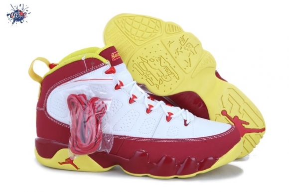 Meilleures Air Jordan 9 Rouge Blanc Jaune