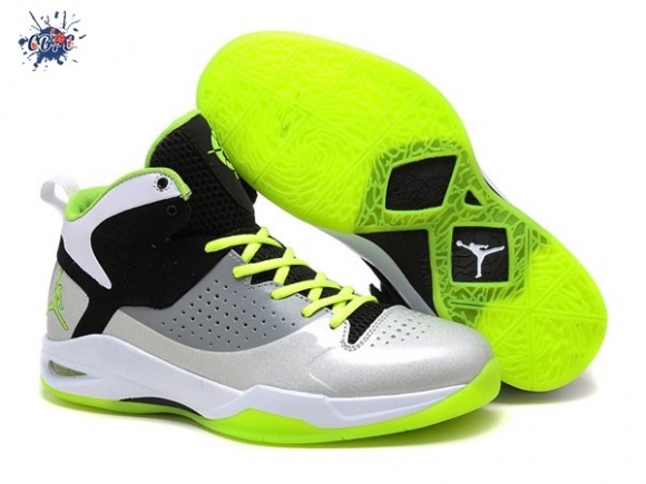 Meilleures Jordan Fly Wade 2 Noir Blanc Fluorescent Vert