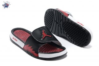 Meilleures Jordan Hydro Claquette Rouge Noir Blanc