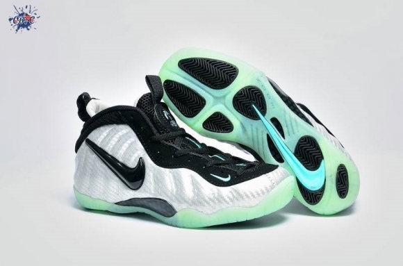 Meilleures Nike Air Foamposite Argent Noir Vert