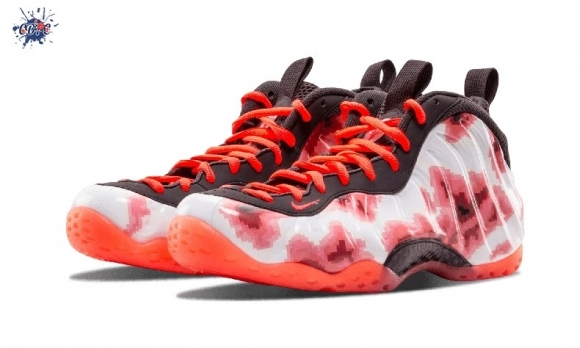 Meilleures Nike Air Foamposite Noir Blanc Rouge