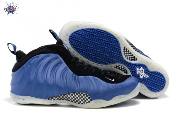 Meilleures Nike Air Foamposite Noir Bleu Blanc