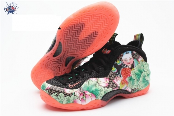 Meilleures Nike Air Foamposite Noir Orange Multicolore