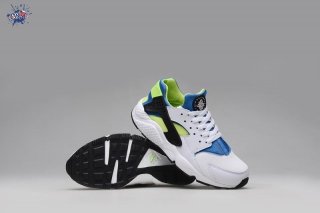 Meilleures Nike Air Huarache Blanc Bleu Vert