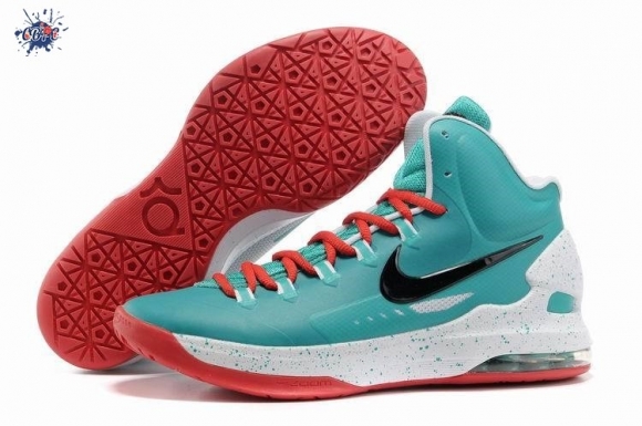 Meilleures Nike KD 5 Vert Rouge Blanc