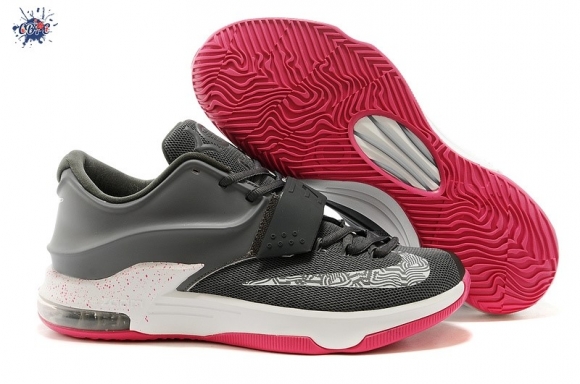 Meilleures Nike KD 7 Gris Blanc Rouge