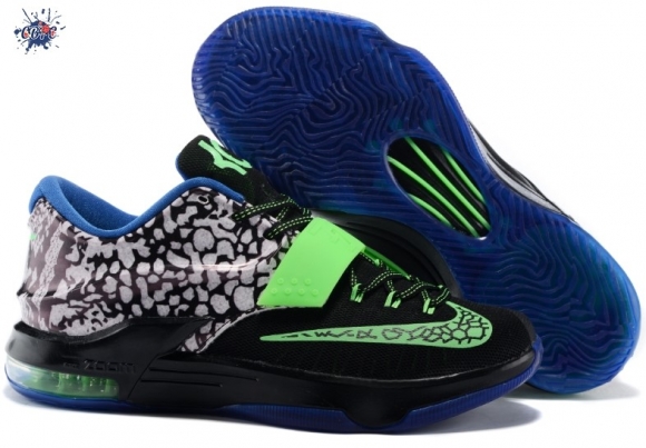 Meilleures Nike KD 7 Noir Vert Bleu