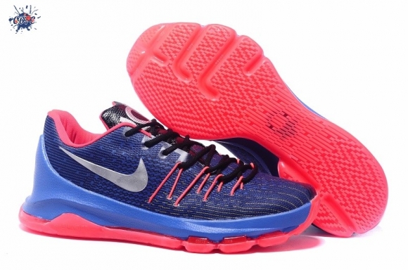 Meilleures Nike KD 8 Foncé Bleu Rouge