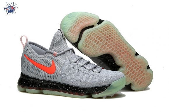 Meilleures Nike KD 9 Gris Noir Rouge