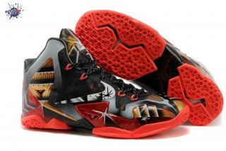 Meilleures Nike Lebron 11 Noir Marron Orange