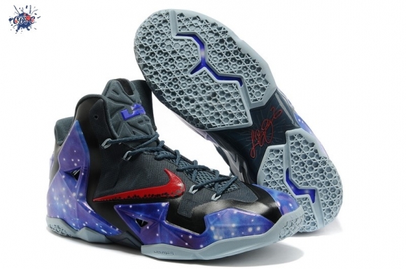 Meilleures Nike Lebron 11 Noir Pourpre Rouge