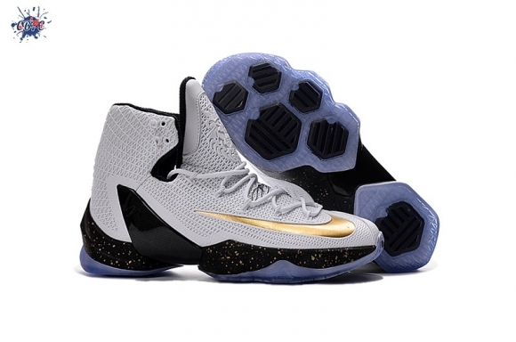 Meilleures Nike Lebron 13 Or Blanc Noir