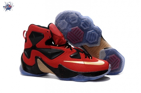 Meilleures Nike Lebron 13 Rouge Or Noir