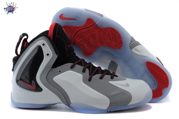 Meilleures Nike Lil Penny Posite Gris Noir Rouge