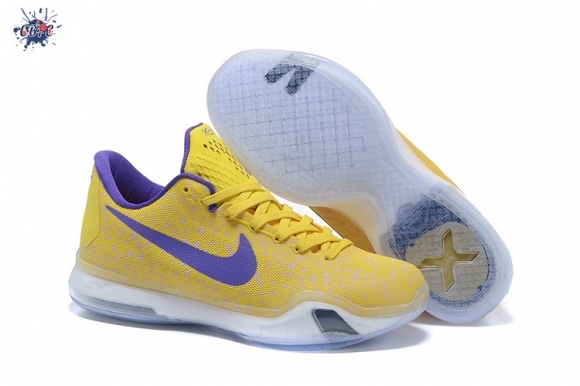 Meilleures Nike Zoom Kobe 10 Jaune Pourpre