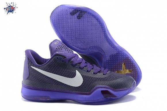 Meilleures Nike Zoom Kobe 10 Pourpre Noir Blanc