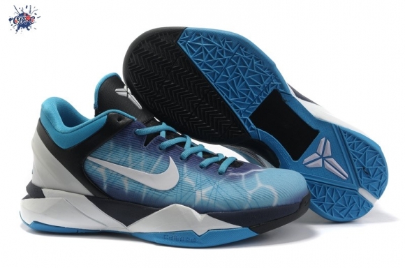 Meilleures Nike Zoom Kobe 7 Bleu Blanc Noir