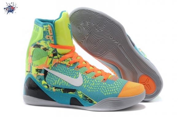 Meilleures Nike Zoom Kobe 9 Elite Jaune Orange Bleu