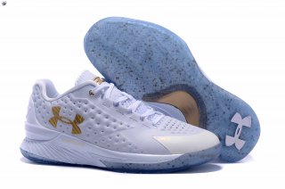 Meilleures Under Armour Curry 1 Blanc Bleu Or