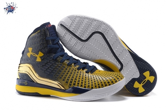 Meilleures Under Armour Curry 2 Or Bleu