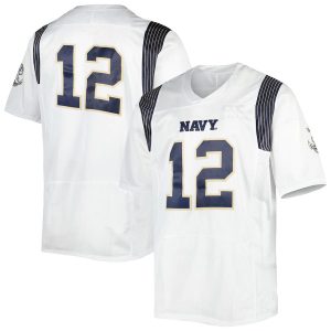 12NavyMidshipmenUnderArmourPremierLimitedJersey-White