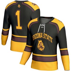 1ArizonaStateSunDevilsGameDayGreatsIceHockeyFashionJersey-Black