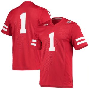 1NebraskaHuskersadidasTeamPremierFootballJersey-Scarlet