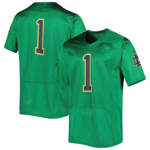 1NotreDameFightingIrishUnderArmourTeamWordmarkReplicaFootballJersey-Green
