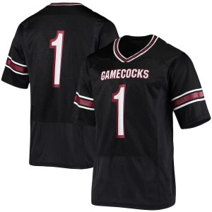 1SouthCarolinaGamecocksUnderArmourLogoReplicaFootballJersey-Black-1