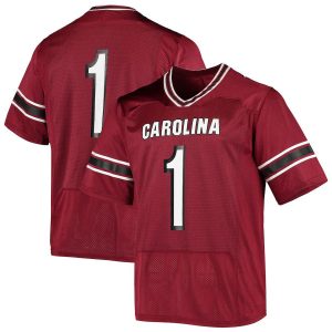 1SouthCarolinaGamecocksUnderArmourLogoReplicaFootballJersey-Garnet-1