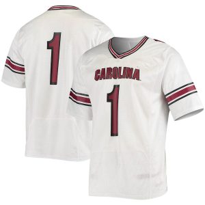 1SouthCarolinaGamecocksUnderArmourLogoReplicaFootballJersey-White