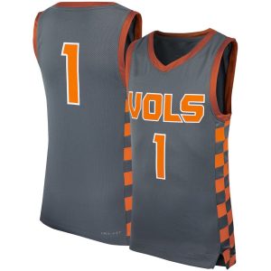 1TennesseeVolunteersIconReplicaBasketballJersey-Gray