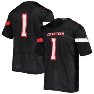 1TexasTechRedRaidersUnderArmourTeamPremierFootballJersey-Black