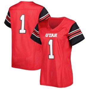 1UtahUtesUnderArmourWomen_sReplicaFootballJersey-Red