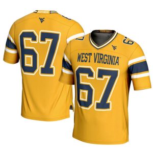 1WestVirginiaMountaineersGameDayGreatsFootballJersey-Gold