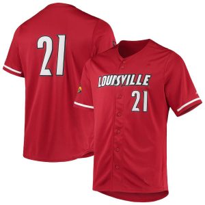 21LouisvilleCardinalsadidasButton-UpBaseballJersey-Red