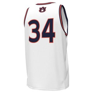 34AuburnTigersUnderArmourReplicaBasketballJersey-White