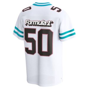50Formula1FanaticsBrandedMiamiGrandPrixFootballJersey-White