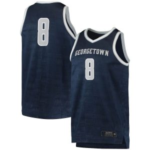8GeorgetownHoyasJordanBrandTeamReplicaBasketballJersey-Navy