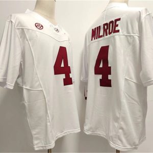 A.CrimsonTide_4JalenMilroeWhite2023F.U.S.E.StitchedFootballJersey