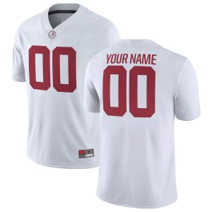 AlabamaCrimsonTideNikeCustomGameFootballJersey-White-1